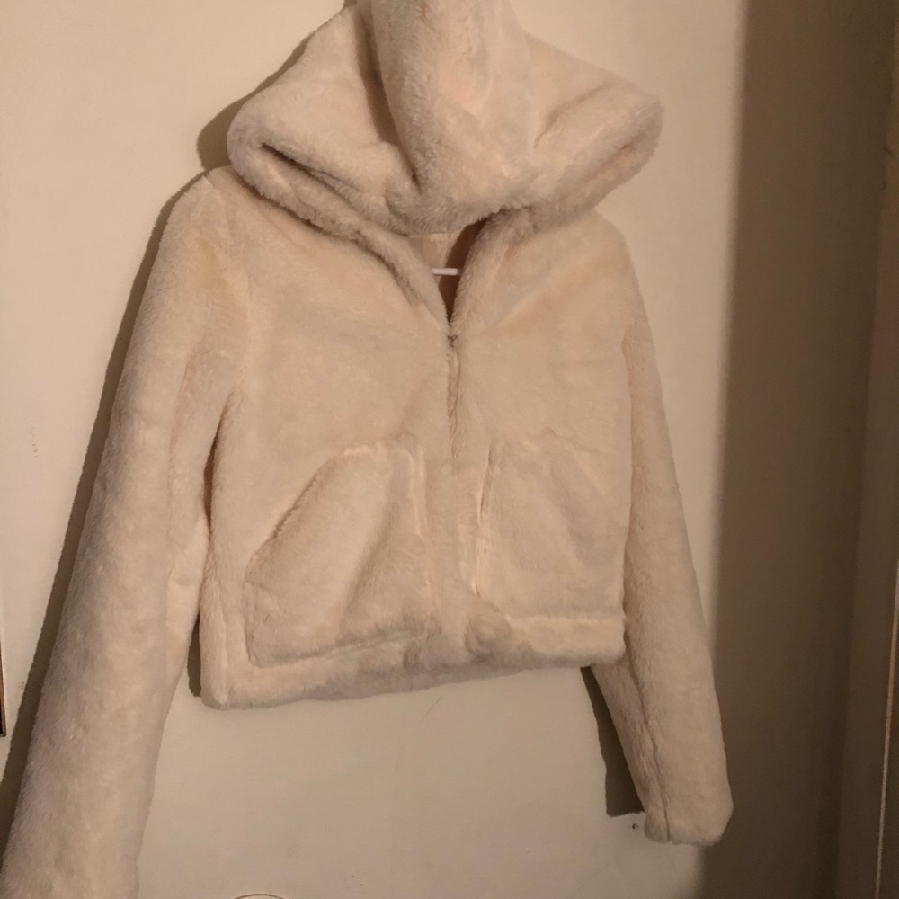 Aeropostale Faux Fur Hoodie Jacket